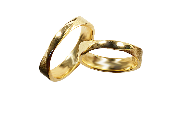 05421+05422-wedding rings, gold 750